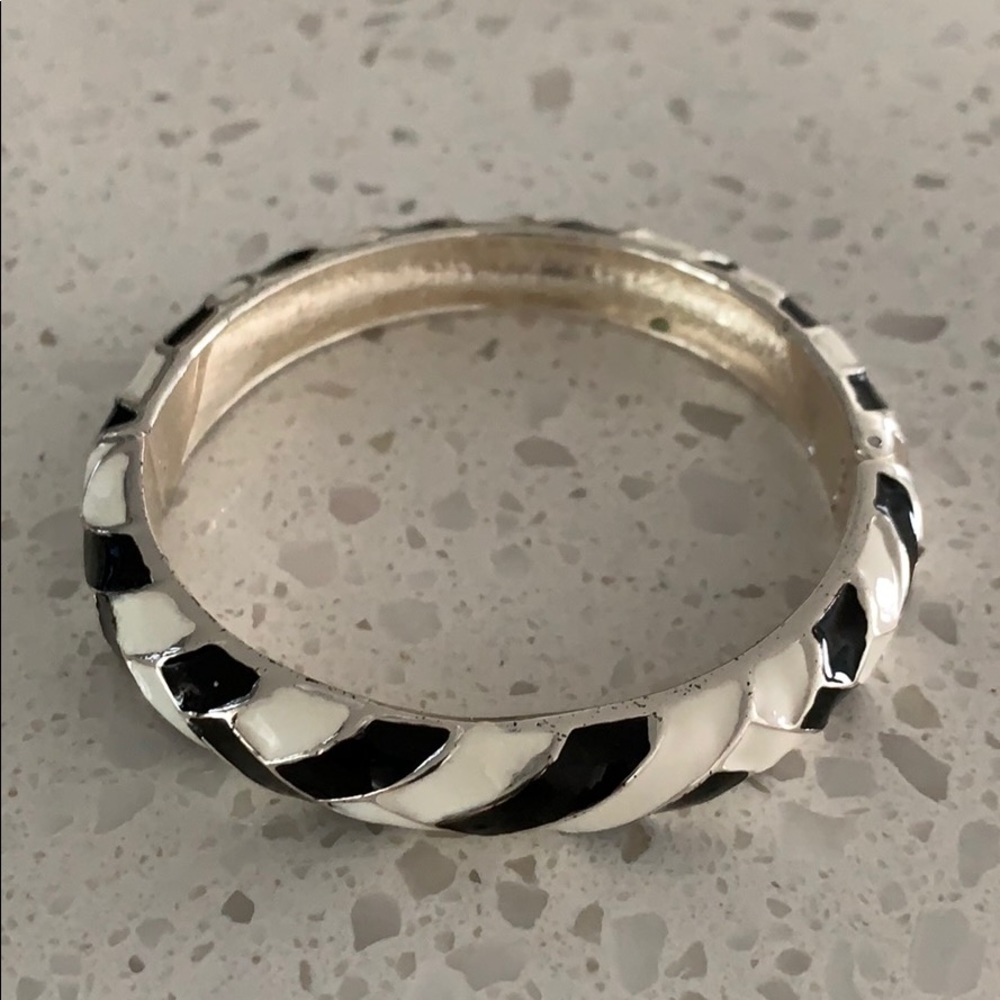 EUC LOFT Black and White Bangle Bracelet